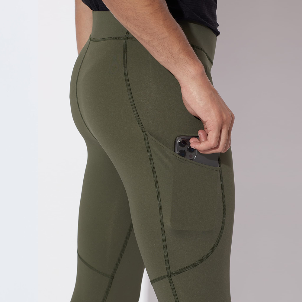 써클 에센셜 맨 인 타이즈 러닝 레깅스 모스 그린 남성 | 데얼스 아웃도어 전문 플랫폼