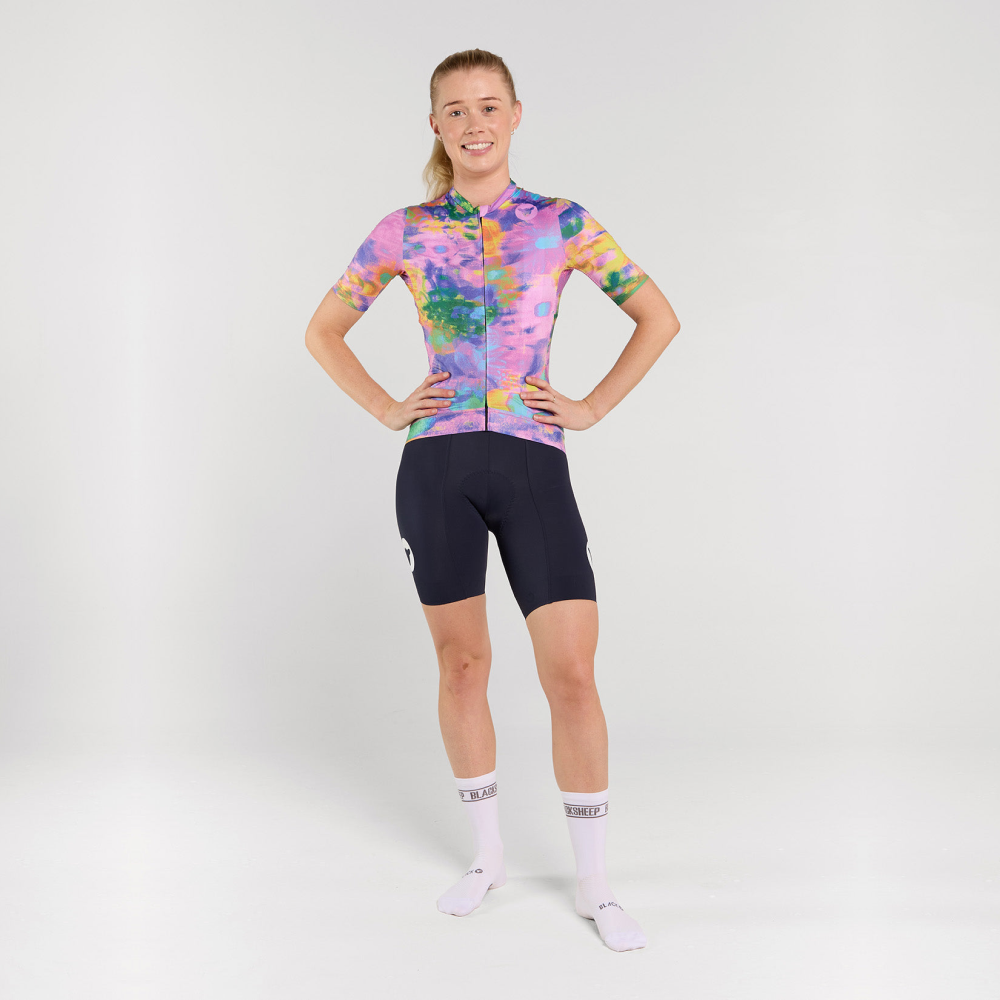 블랙쉽 사이클링 팀 반팔 져지 디스트레스트 핑크 플로럴 여성 | 데얼스 아웃도어 전문 플랫폼