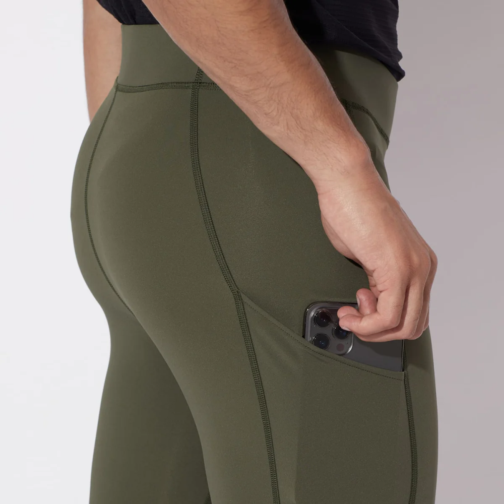 써클 에센셜 맨 인 타이즈 러닝 레깅스 모스 그린 남성 | 데얼스 아웃도어 전문 플랫폼