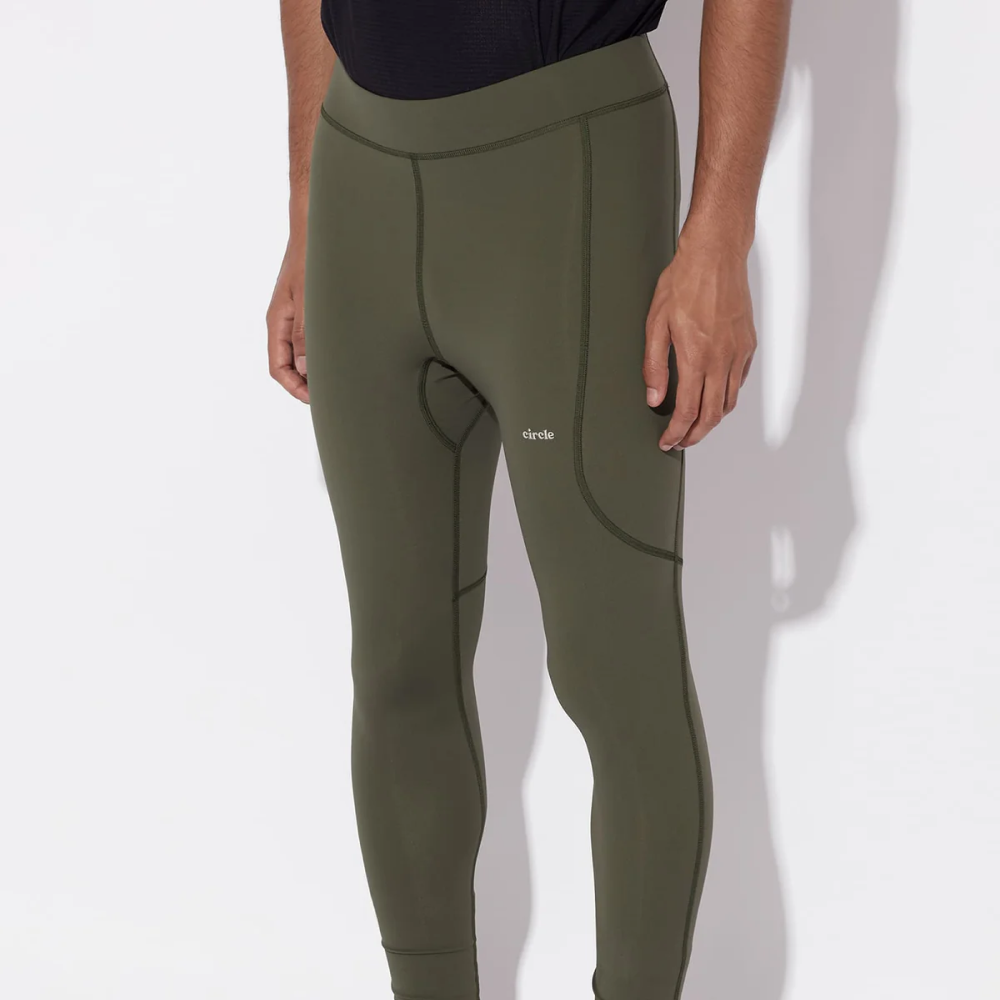 써클 에센셜 맨 인 타이즈 러닝 레깅스 모스 그린 남성 | 데얼스 아웃도어 전문 플랫폼