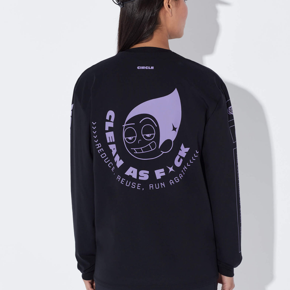 써클 에센셜 CAF 긴팔 티셔츠 2.0 오닉스 블랙 공용 | 데얼스 아웃도어 전문 플랫폼