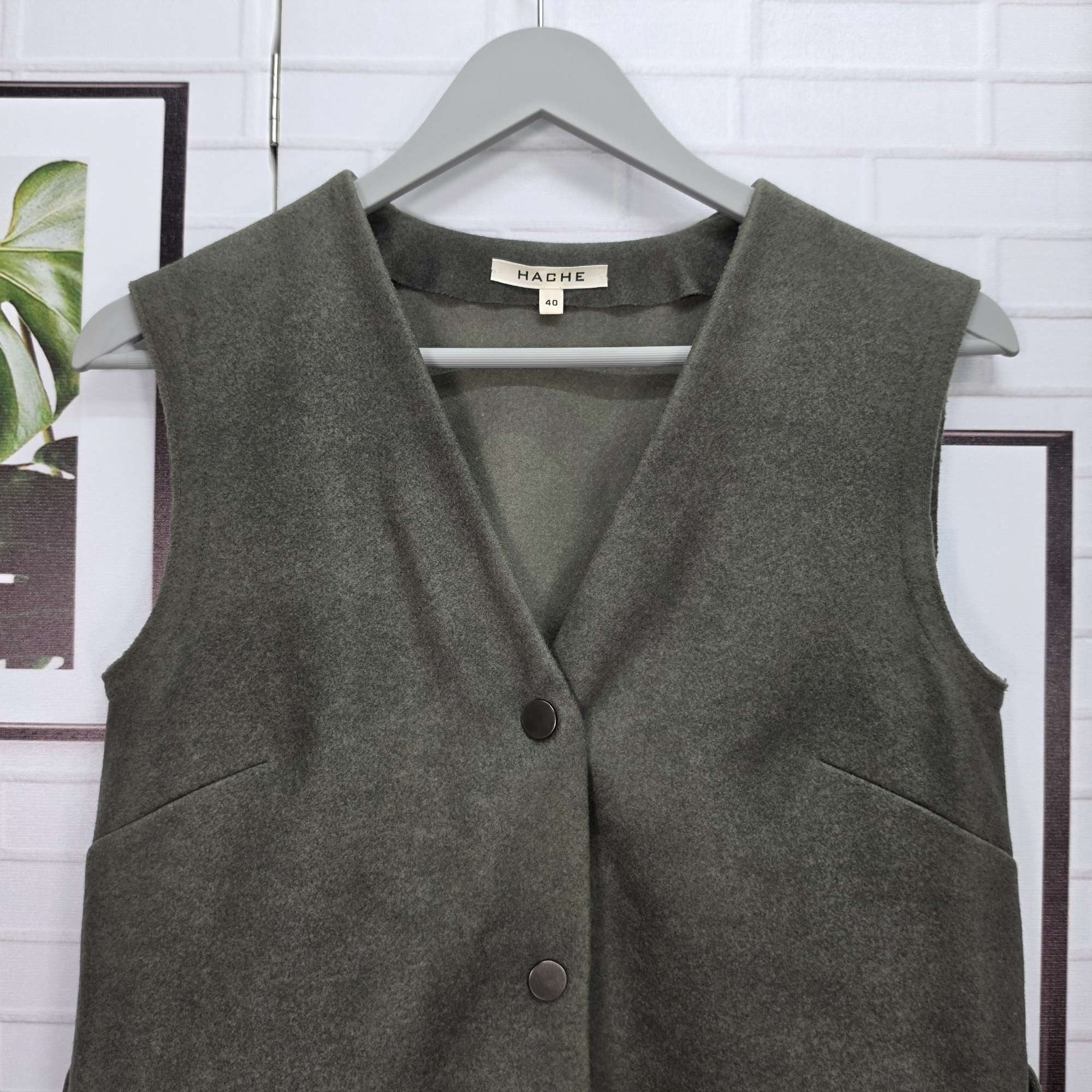 HACHE 하쉬 벨티드 포켓 울 조끼 베스트 40사이즈 | 데얼스 아웃도어 전문 플랫폼