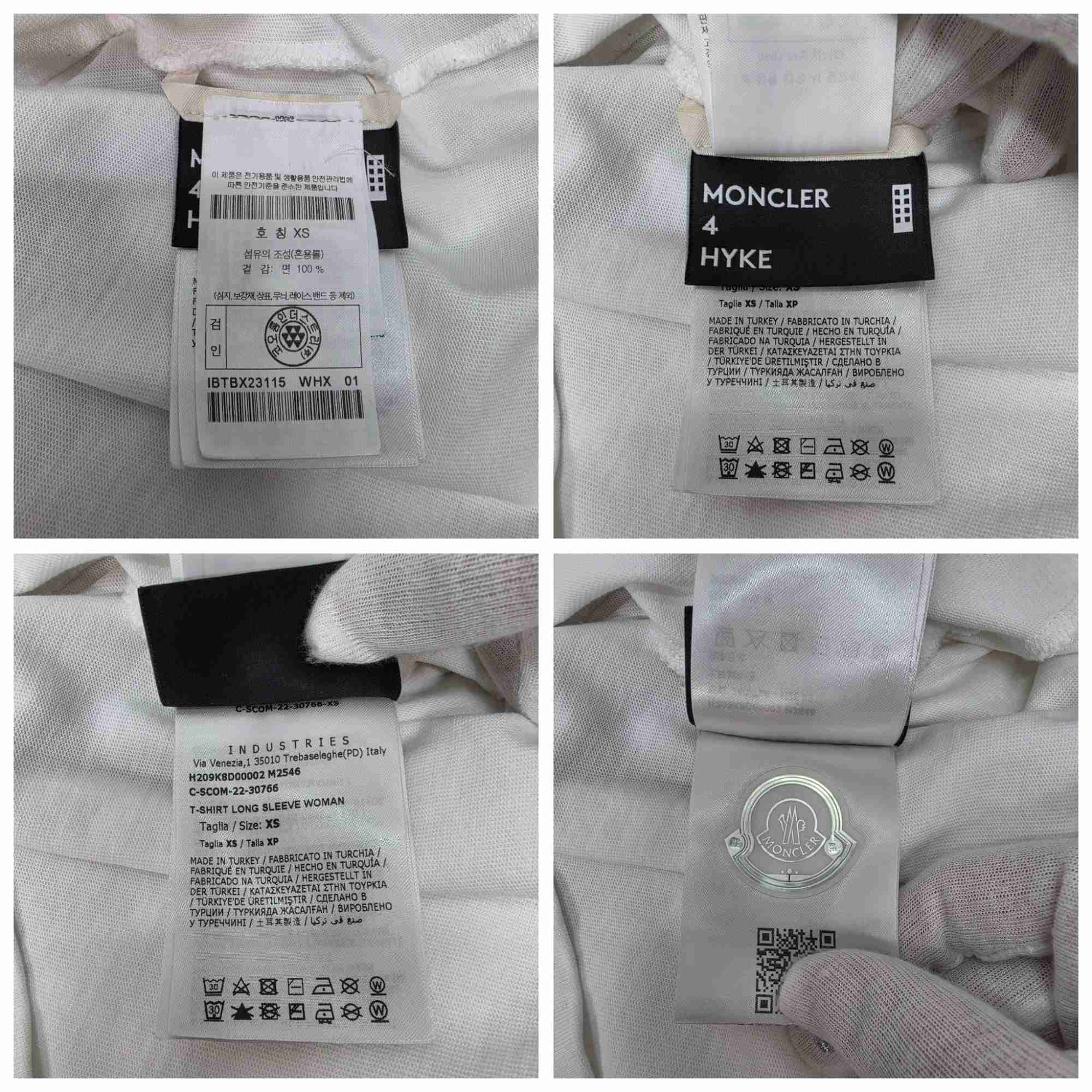 몽클레어 지니어스 x 하이케 코튼 긴팔 로고 티셔츠 XS사이즈 | 데얼스 아웃도어 전문 플랫폼