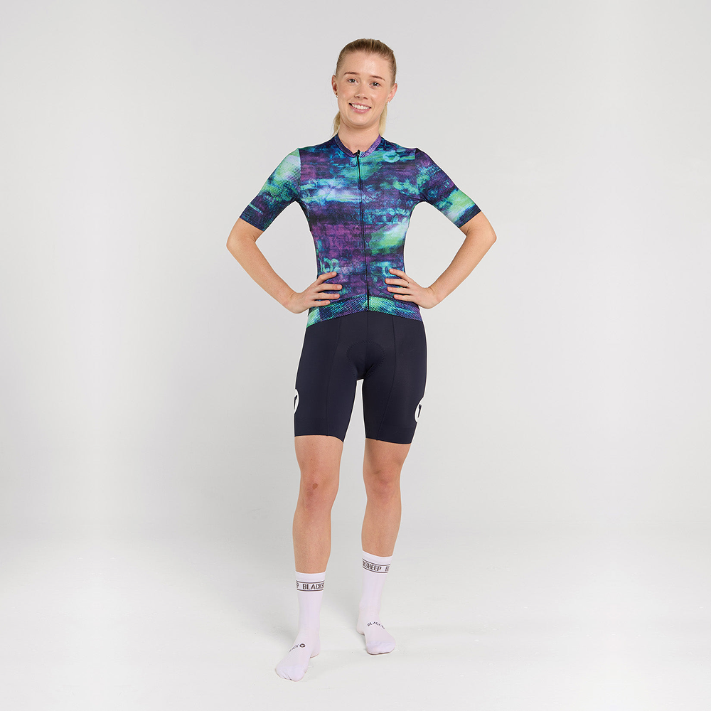 블랙쉽 사이클링 팀 반팔 져지 디스트레스트 퍼플 애쉬 여성 | 데얼스 아웃도어 전문 플랫폼