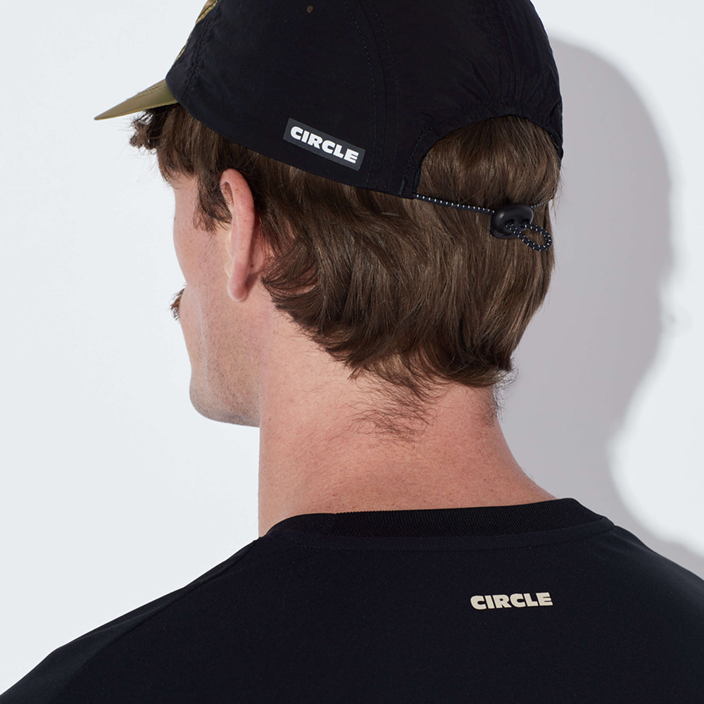 써클 바이컬러 러닝 캡 모자 모스그린 오닉스블랙 공용 | 데얼스 아웃도어 전문 플랫폼