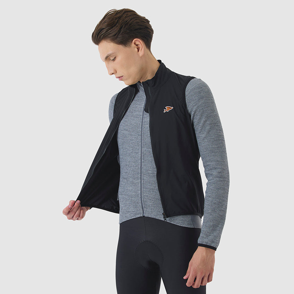 카페 드 사이클리스트 에디트 클래식 질넷 바람막이 조끼 블랙 남성 | 데얼스 아웃도어 전문 플랫폼