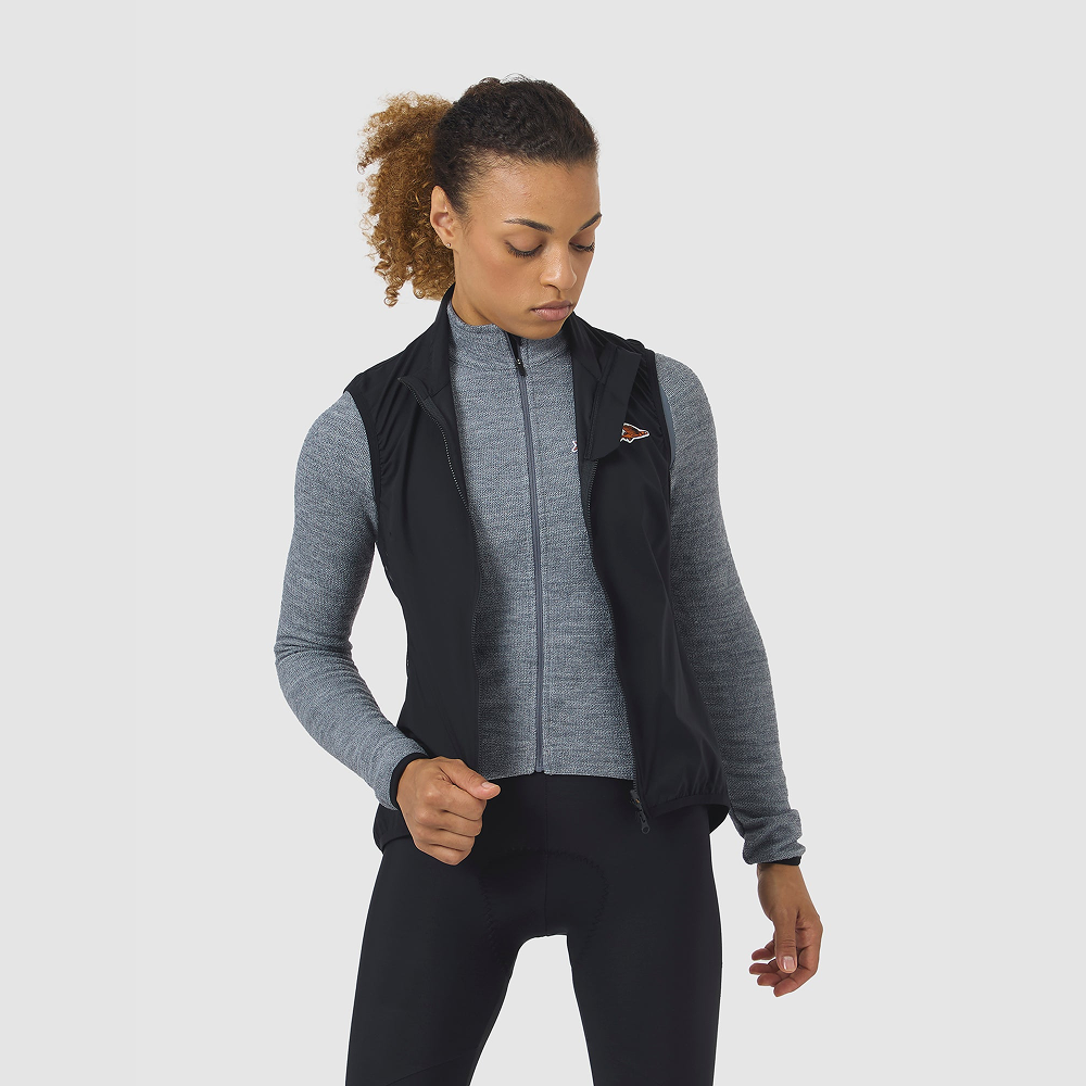 카페 드 사이클리스트 에디트 클래식 질넷 바람막이 조끼 블랙 여성 | 데얼스 아웃도어 전문 플랫폼