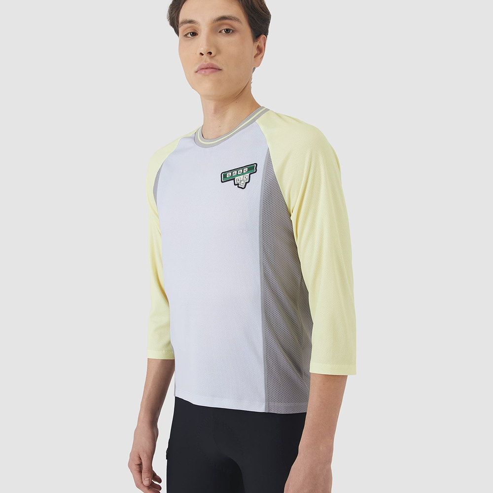 카페 드 사이클리스트 바바라 아웃랜드 반팔 져지 스크래블 나폴리 옐로우 그레이 남성 | 데얼스 아웃도어 전문 플랫폼