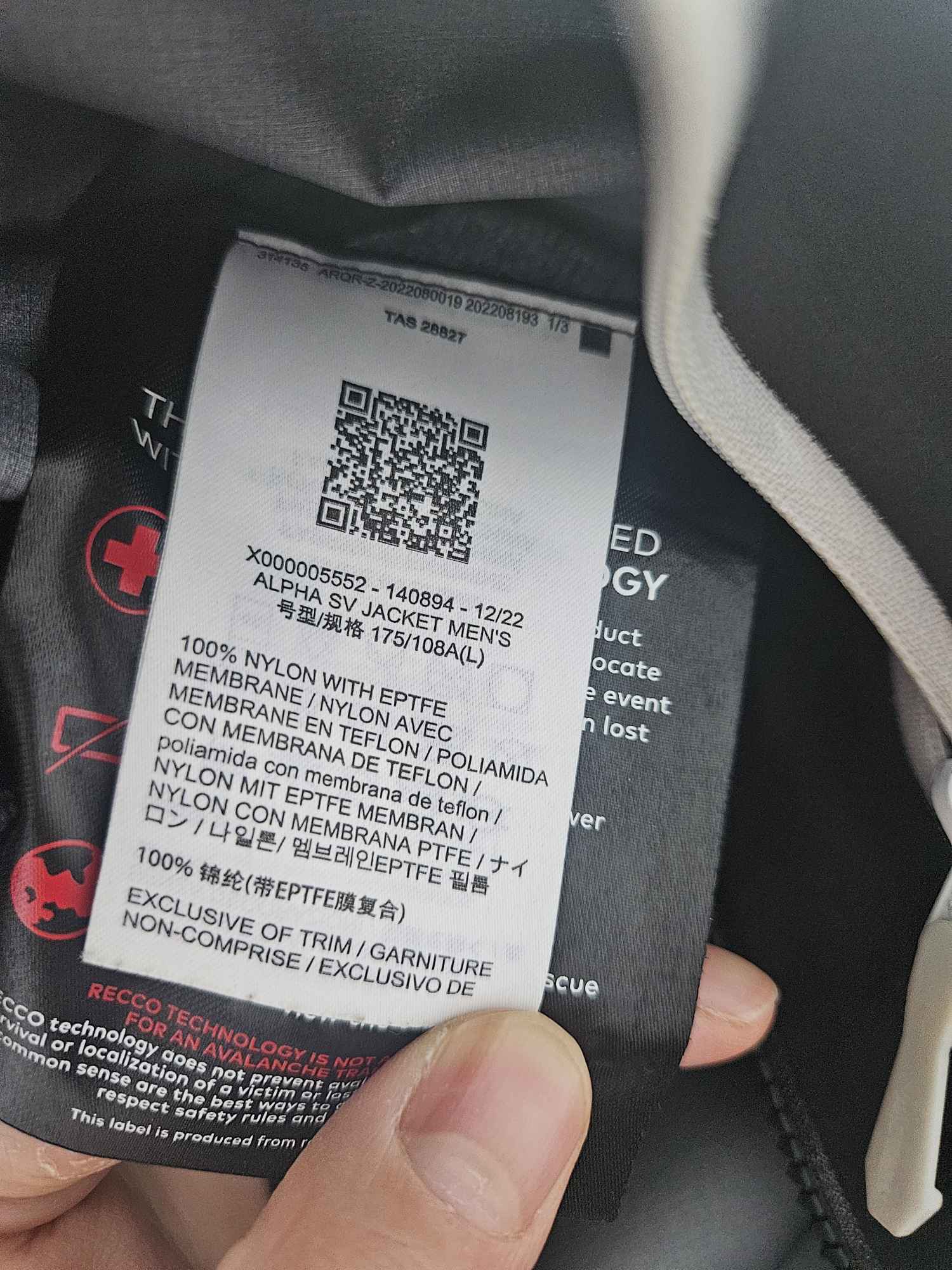 오늘 구매하시면 네고 아크테릭스 알파 SV | 데얼스 아웃도어 전문 플랫폼