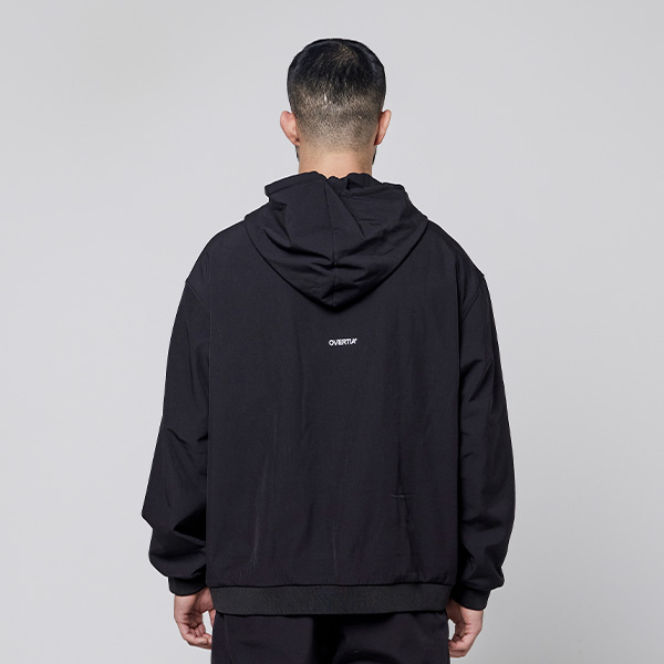 오버셔 기능성 기모 웜업 오버핏 후드집업 블랙 (남녀공용) | 데얼스 아웃도어 전문 플랫폼
