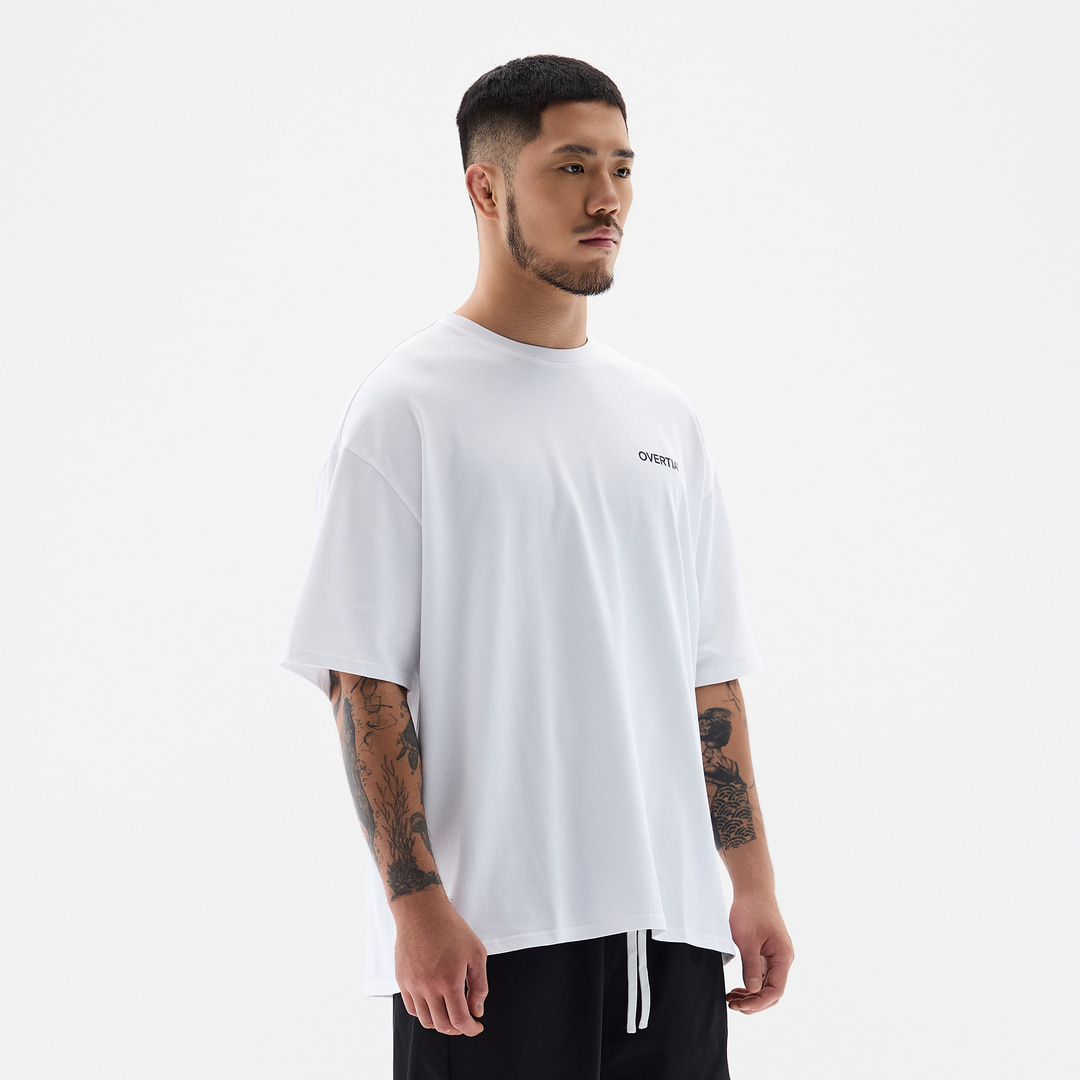 오버셔 라이프 시그니처 반팔티 화이트 | 데얼스 아웃도어 전문 플랫폼