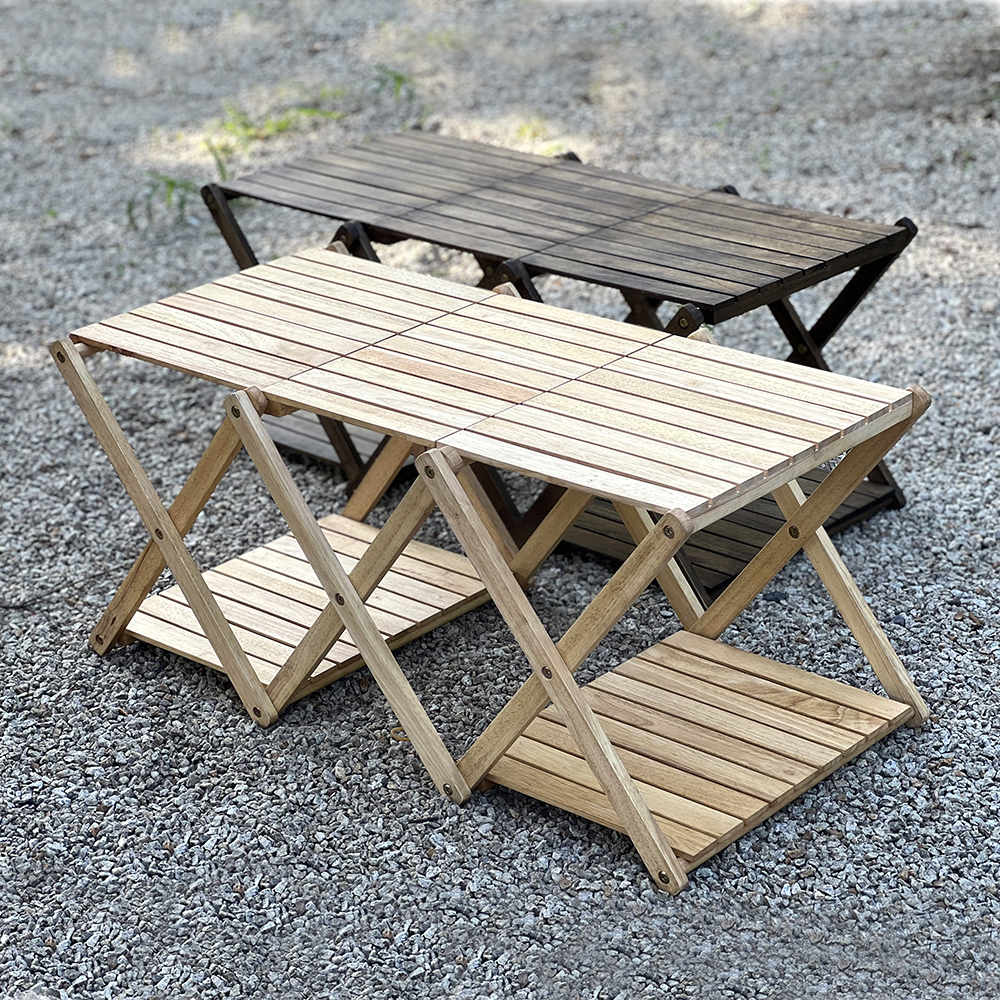 [캠핑덕] 접이식 우드 원버너 멀티 테이블 | 데얼스 아웃도어 전문 플랫폼