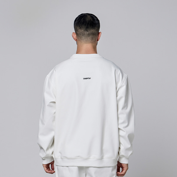 오버셔 기능성 기모 웜업 오버핏 맨투맨 화이트 (남녀공용) | 데얼스 아웃도어 전문 플랫폼