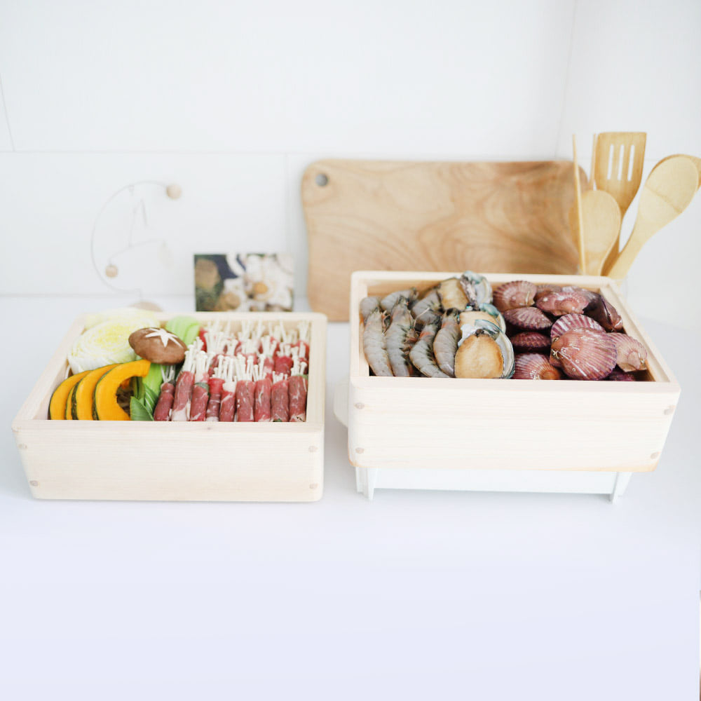 [캠핑덕] 편백나무 찜기 2단 3단 | 데얼스 아웃도어 전문 플랫폼