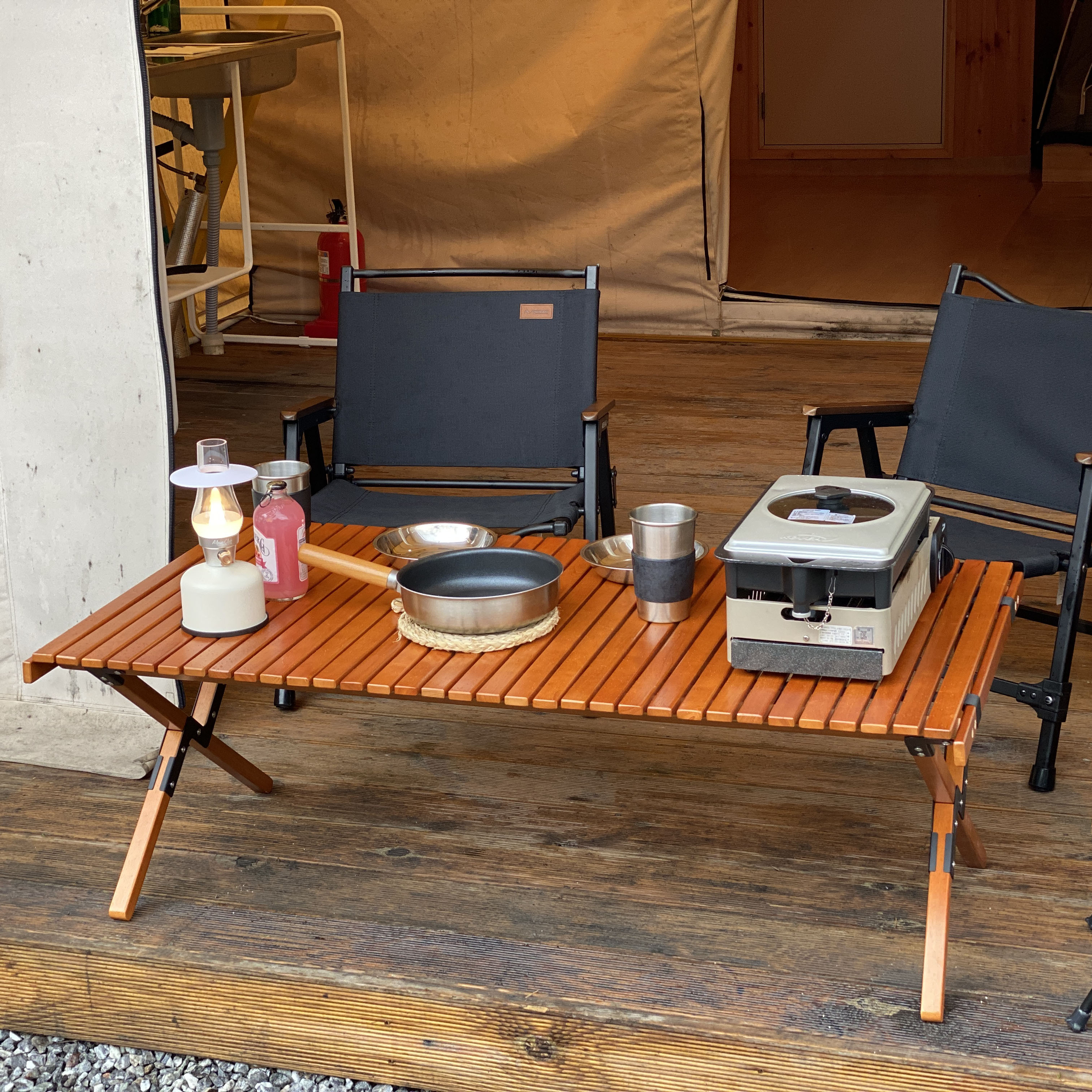 [캠핑덕] 우드롤테이블 중형 | 데얼스 아웃도어 전문 플랫폼