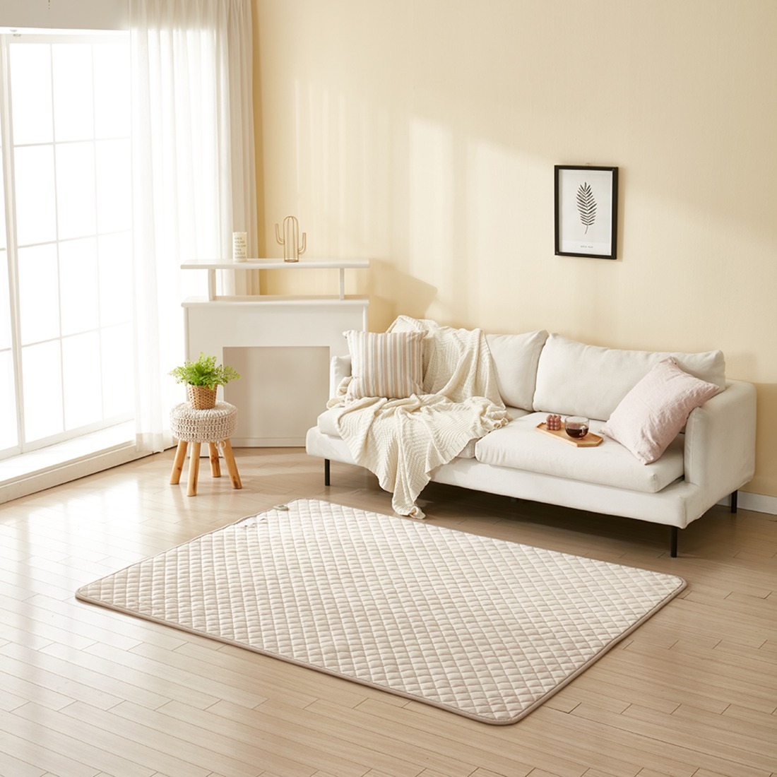 [캠핑덕] EMF 탄소 전기매트 전기장판 극세사 베이지 대형 더블 140x180 | 데얼스 아웃도어 전문 플랫폼