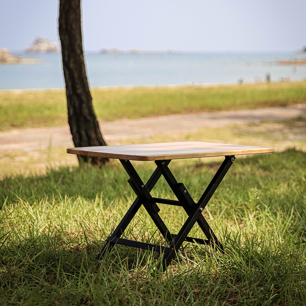 [캠핑덕]  원액션 러버우드 사이드 테이블 | 데얼스 아웃도어 전문 플랫폼