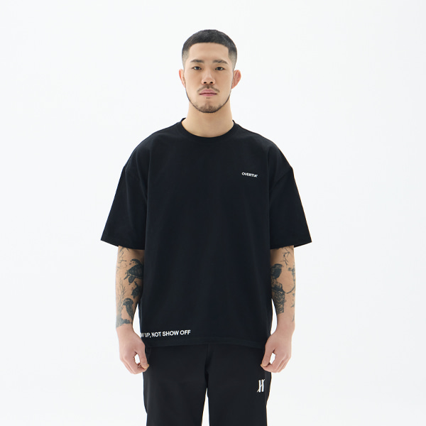 오버셔 라이프 스탠다드 워싱 반팔티 블랙 | 데얼스 아웃도어 전문 플랫폼