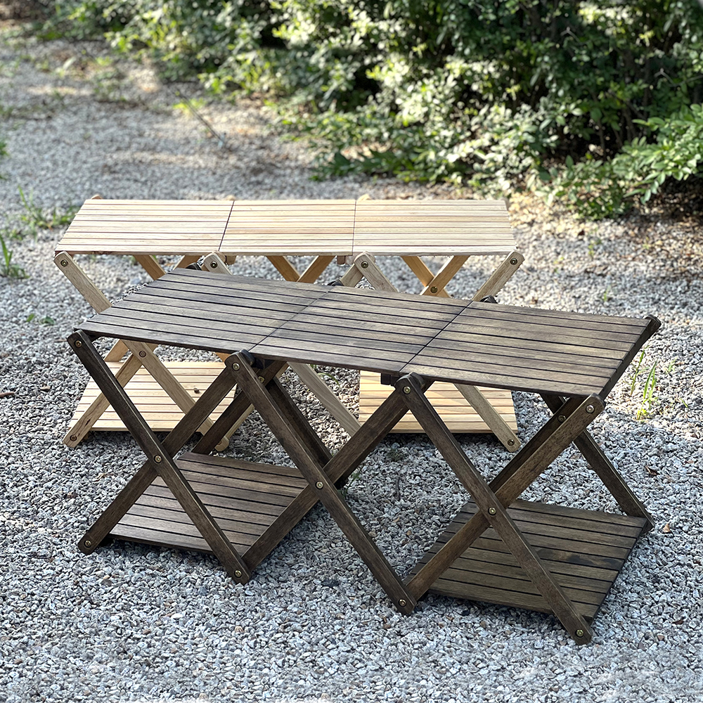 [캠핑덕] 접이식 우드 원버너 멀티 테이블 | 데얼스 아웃도어 전문 플랫폼