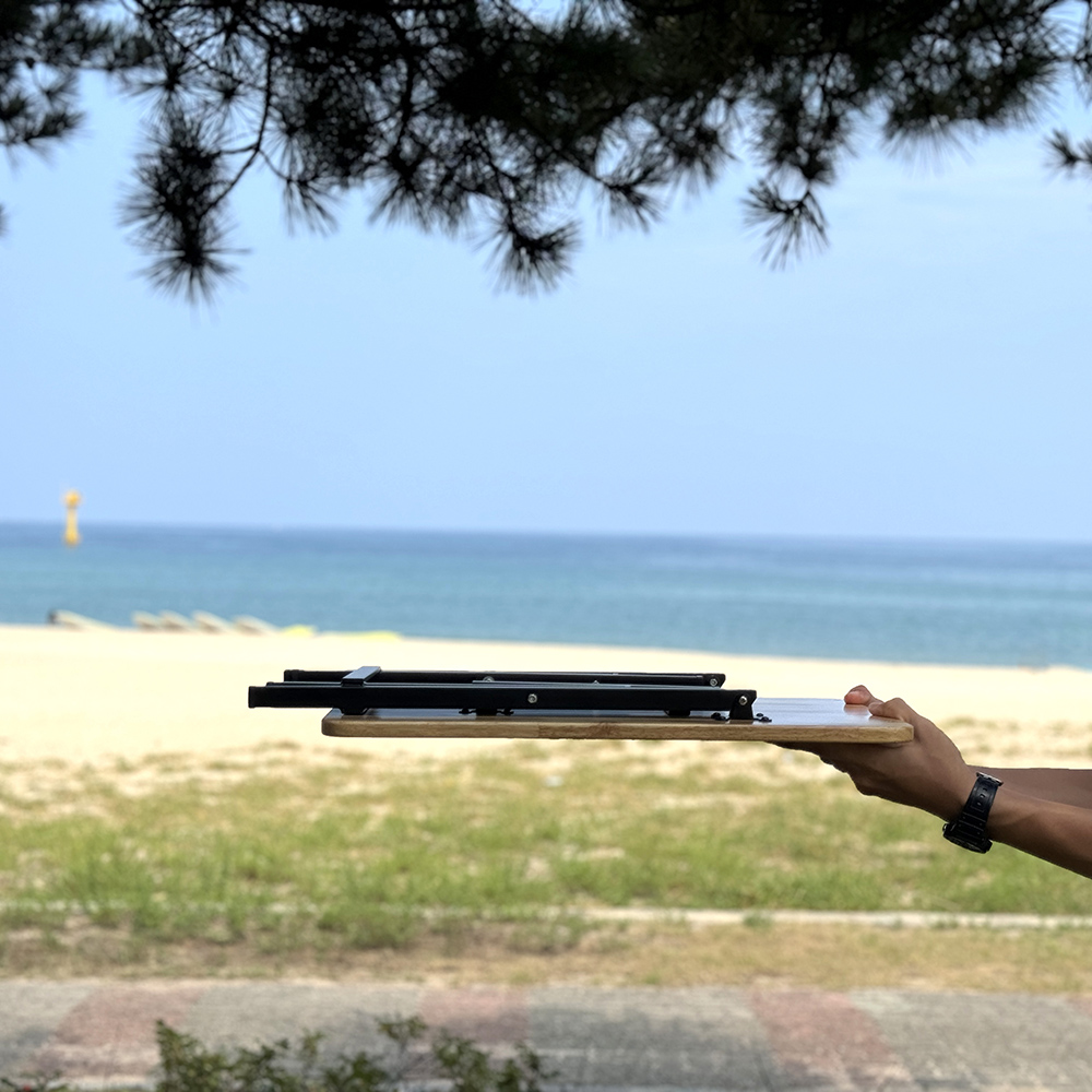 [캠핑덕]  원액션 러버우드 사이드 테이블 | 데얼스 아웃도어 전문 플랫폼