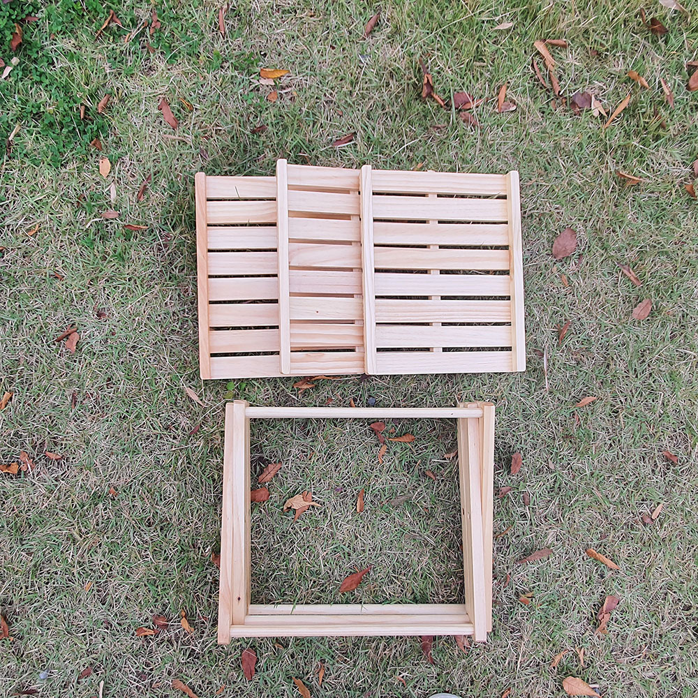 [캠핑덕] 접이식 우드쉘프 캠핑선반 3단 | 데얼스 아웃도어 전문 플랫폼