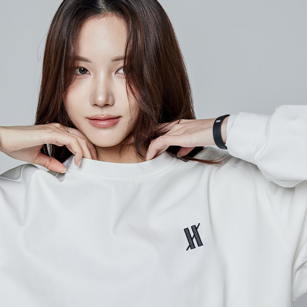 오버셔 기능성 기모 웜업 오버핏 맨투맨 화이트 (남녀공용) | 데얼스 아웃도어 전문 플랫폼