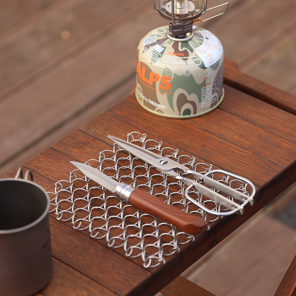 [캠핑덕] 캠핑 냄비받침 와이어팟 스탠드 L 실버 파우치 포함 | 데얼스 아웃도어 전문 플랫폼