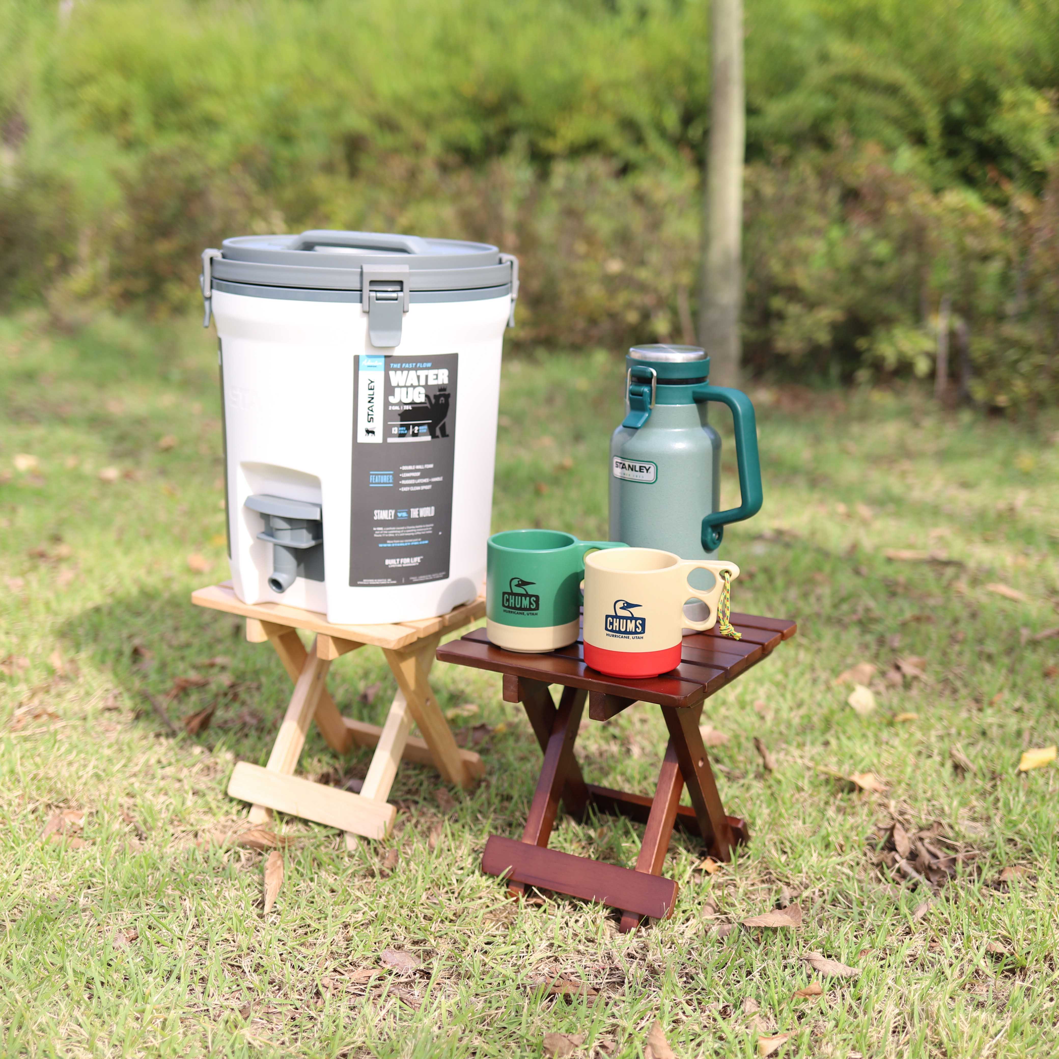 [캠핑덕] 1+1 원목 접이식 BBQ 받침대 쿨러 스탠드 받침대 | 데얼스 아웃도어 전문 플랫폼