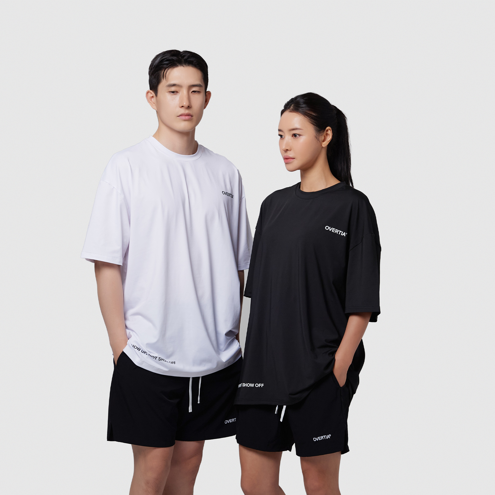 [OVERTIA] 오버셔 스포츠 기능성 반팔티 블랙 | 데얼스 아웃도어 전문 플랫폼