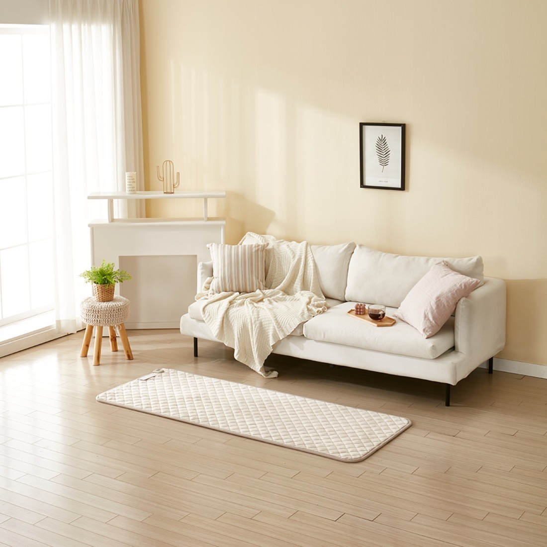 [캠핑덕] EMF 탄소 전기매트 전기장판 극세사 베이지 미니 50x180 | 데얼스 아웃도어 전문 플랫폼