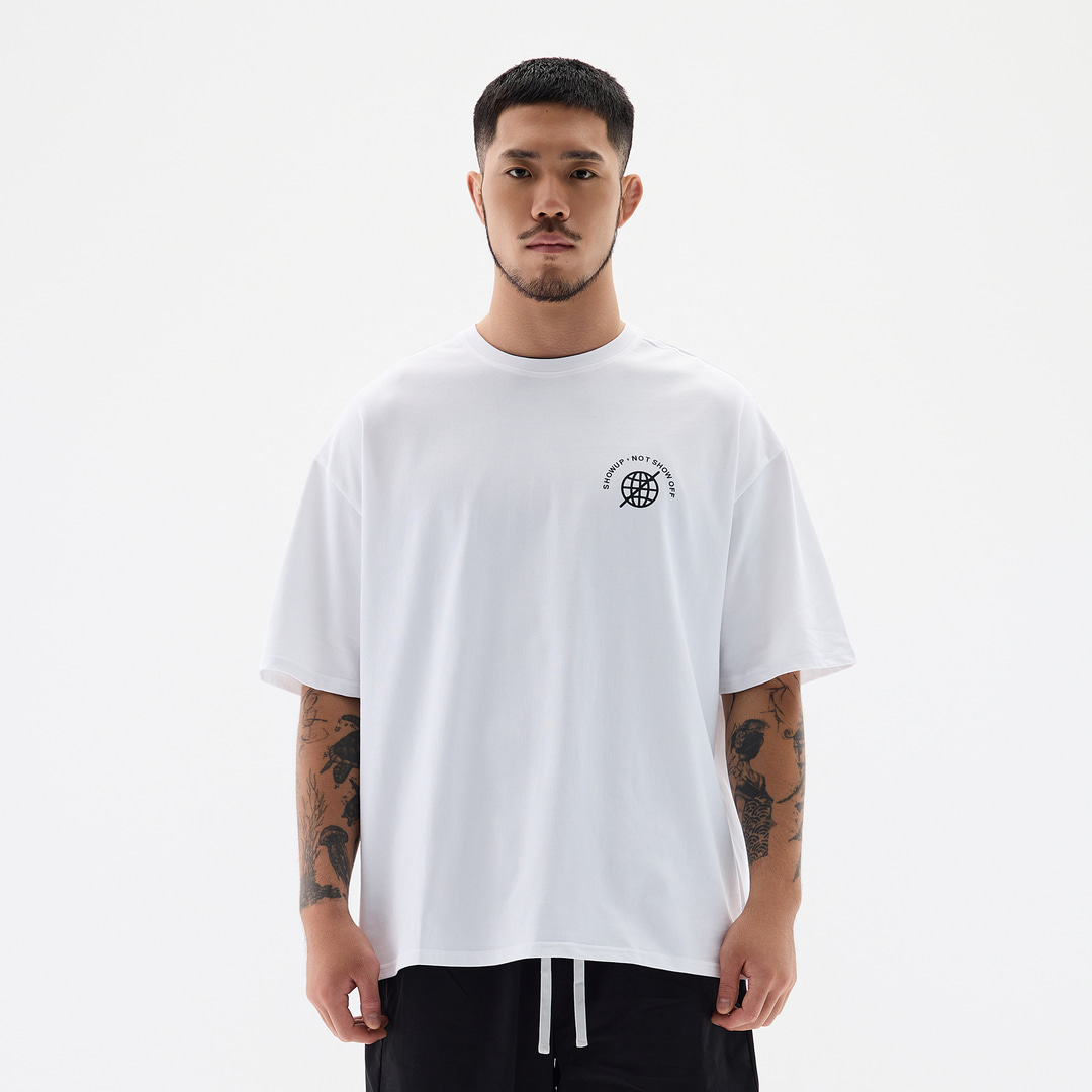 오버셔 라이프 지구본 반팔티 화이트 | 데얼스 아웃도어 전문 플랫폼