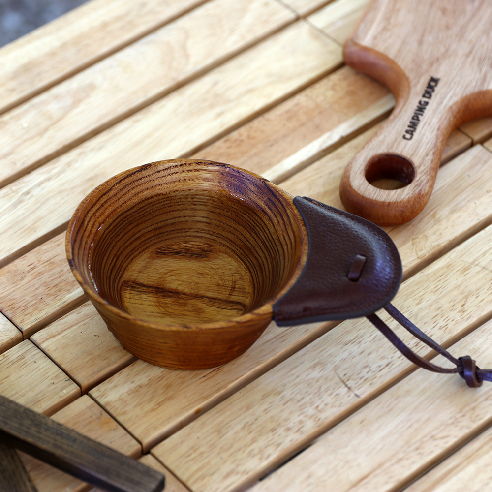 [캠핑덕] 레더 핸들 애쉬 우드 시에라컵 | 데얼스 아웃도어 전문 플랫폼