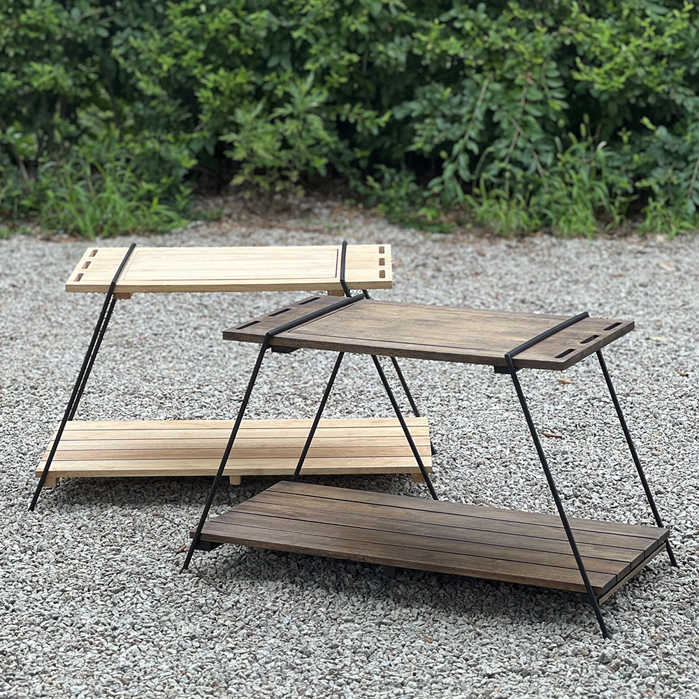 [캠핑덕] 아이언 우드 원버너 테이블 | 데얼스 아웃도어 전문 플랫폼