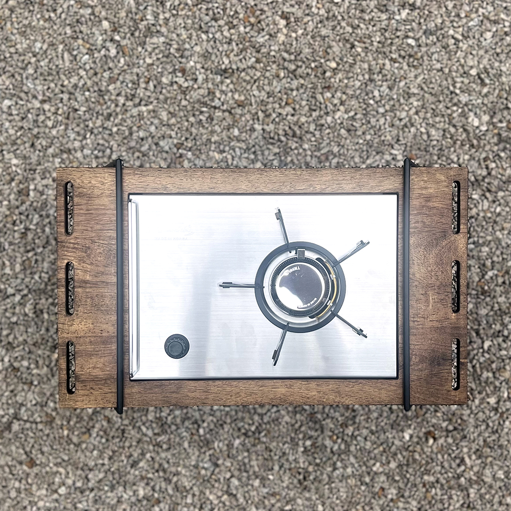 [캠핑덕] 아이언 우드 원버너 테이블 | 데얼스 아웃도어 전문 플랫폼