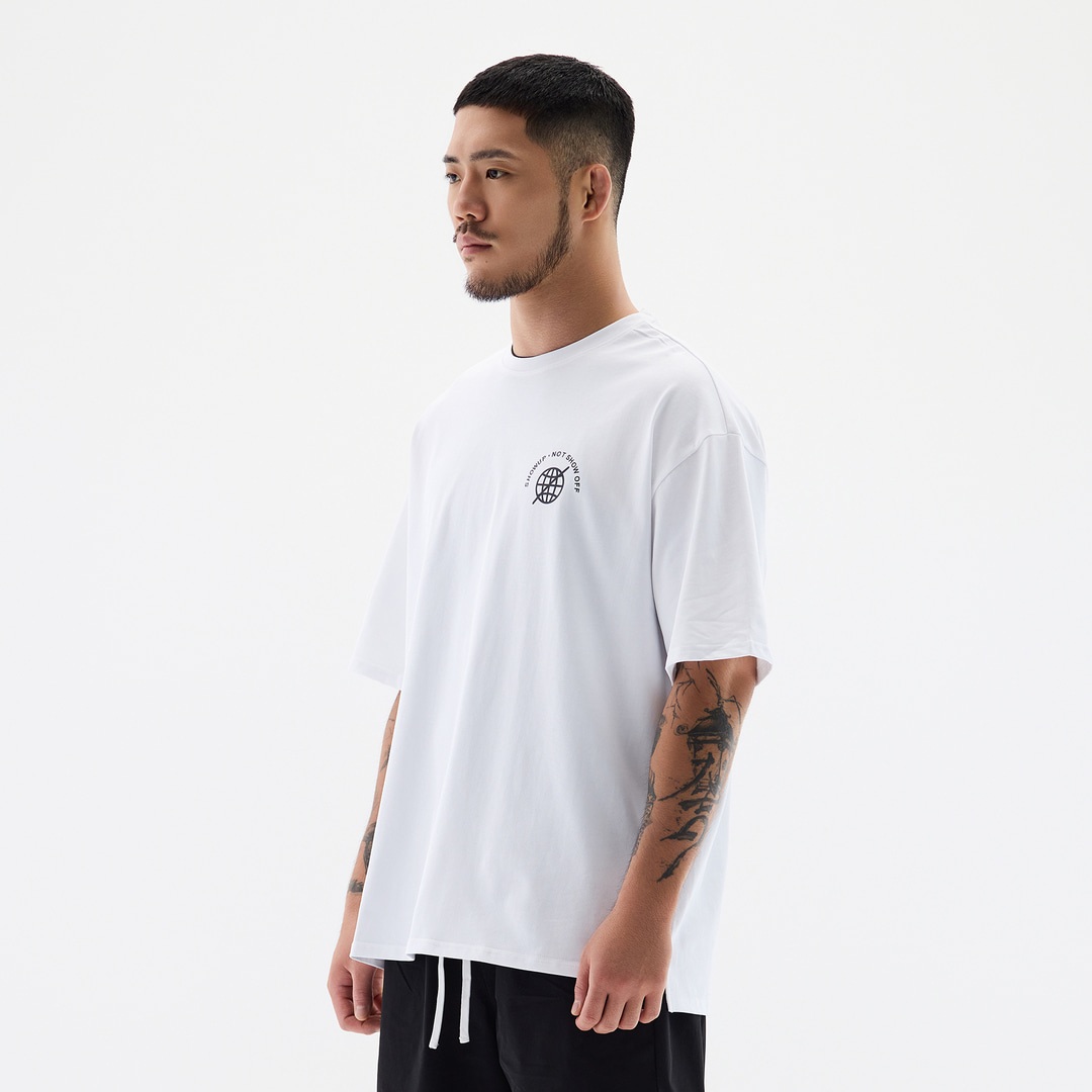 오버셔 라이프 지구본 반팔티 화이트 | 데얼스 아웃도어 전문 플랫폼