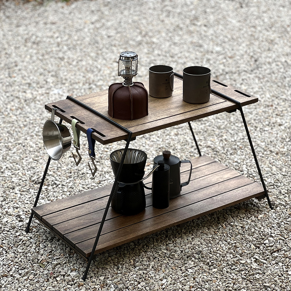 [캠핑덕] 아이언 우드 원버너 테이블 | 데얼스 아웃도어 전문 플랫폼