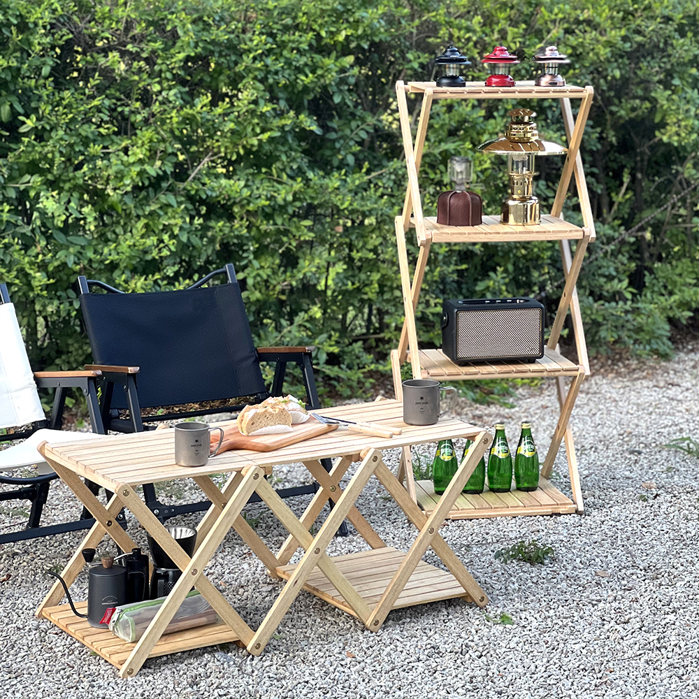 [캠핑덕] 접이식 우드 원버너 멀티 테이블 | 데얼스 아웃도어 전문 플랫폼