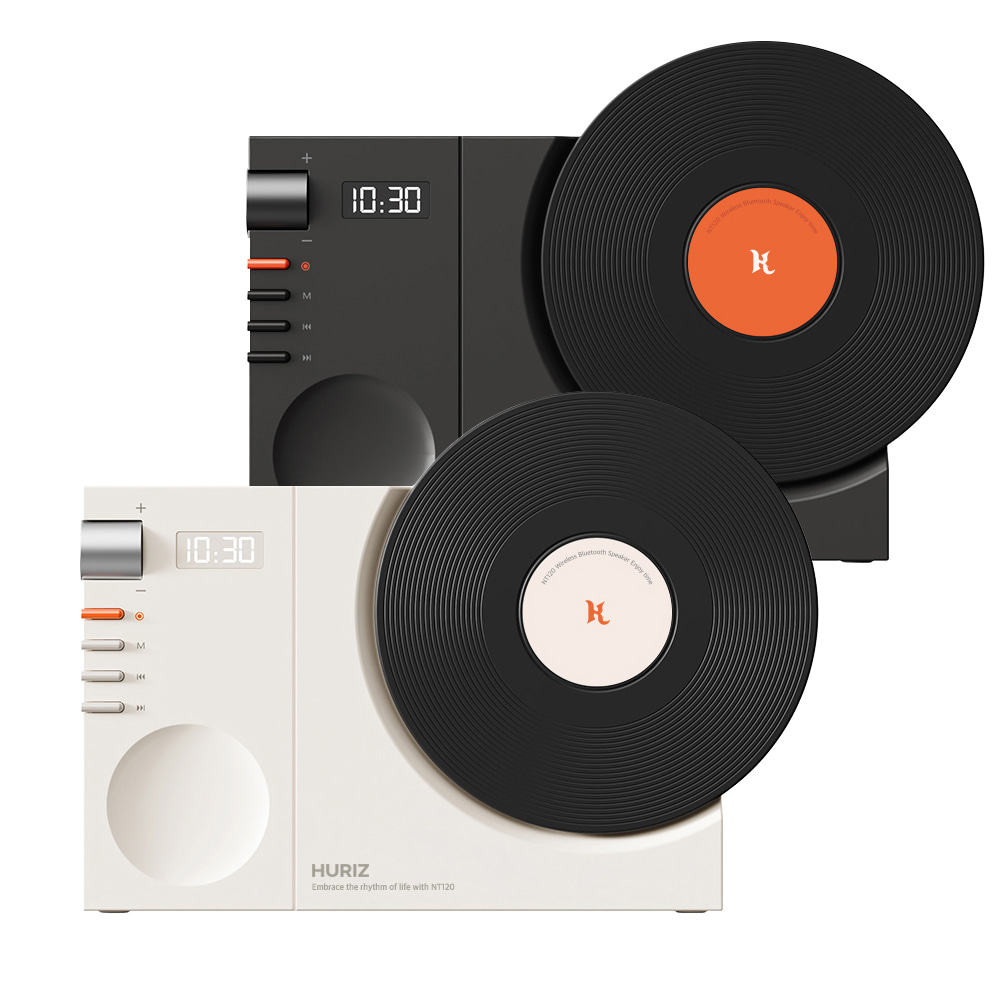 [휴라이즈] 턴테이블형 미니 블루투스 스피커 소형 디자인 미니오디오 HR-NT120 | 데얼스 아웃도어 전문 플랫폼