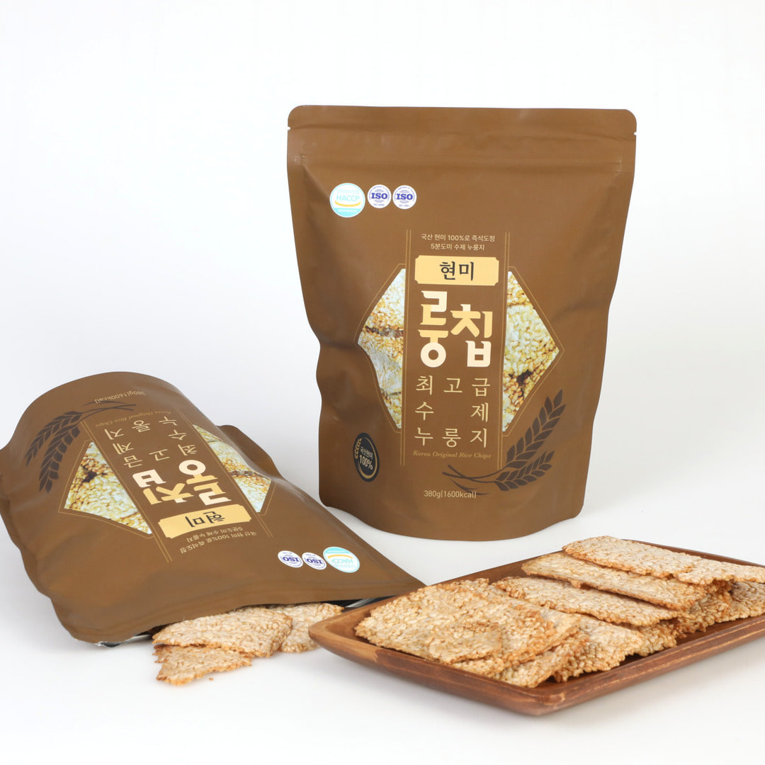 국산 100% 현미 누룽지 대용량 맛있게 구운 룽칩 380g | 데얼스 아웃도어 전문 플랫폼