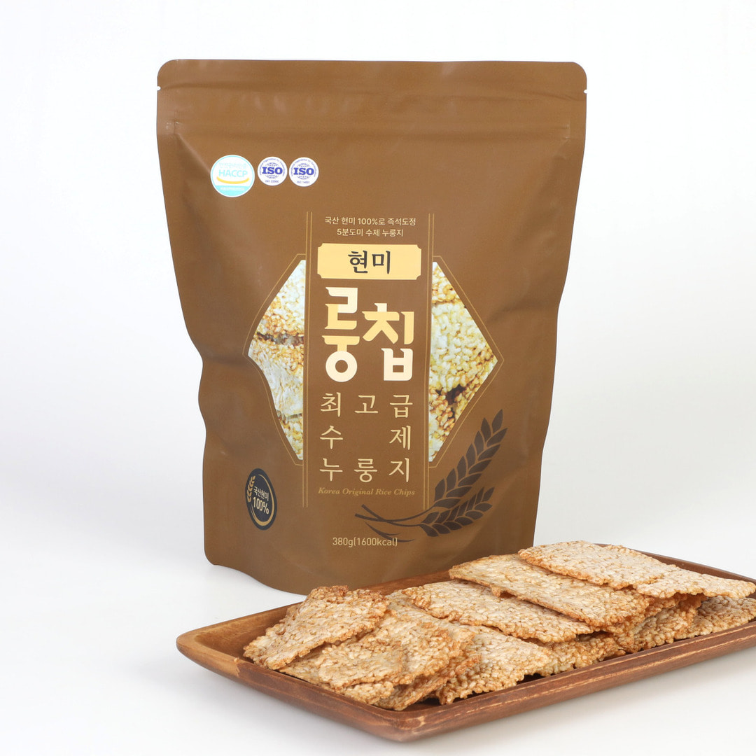 국산 100% 현미 누룽지 대용량 맛있게 구운 룽칩 380g | 데얼스 아웃도어 전문 플랫폼