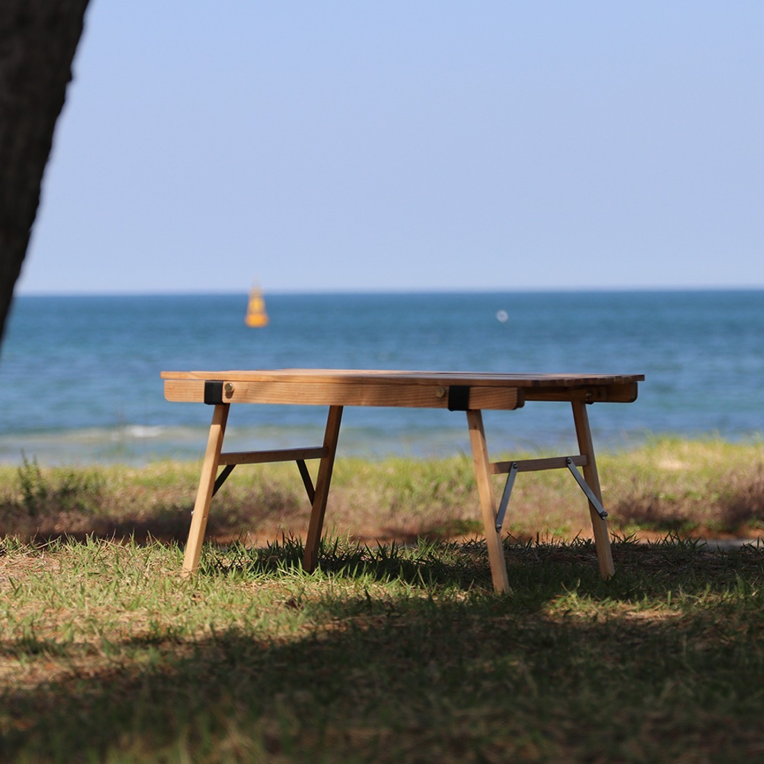 [캠핑덕] 프리미엄 애쉬 우드 롤테이블 캠핑 테이블 대형 | 데얼스 아웃도어 전문 플랫폼