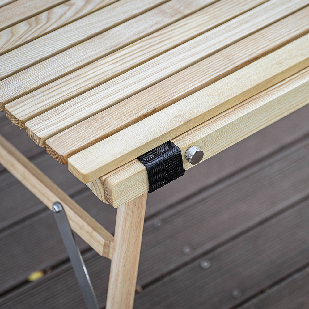 [캠핑덕] 프리미엄 애쉬 우드 롤테이블 캠핑 테이블 대형 | 데얼스 아웃도어 전문 플랫폼