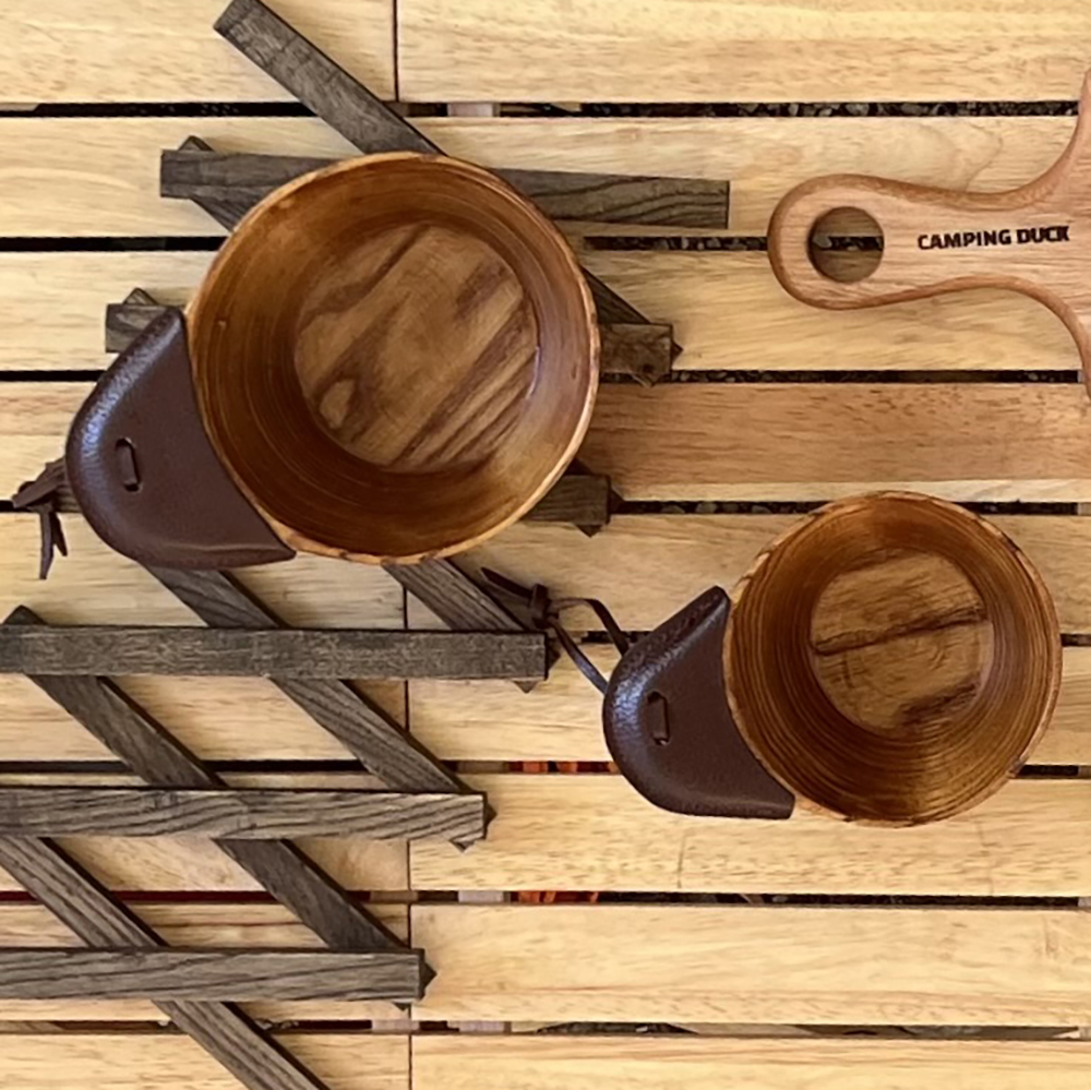 [캠핑덕] 레더 핸들 애쉬 우드 시에라컵 | 데얼스 아웃도어 전문 플랫폼