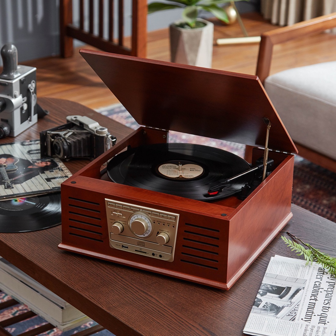 휴라이즈 올인원 사운드 시스템 턴테이블 HR-TS100 | 데얼스 아웃도어 전문 플랫폼