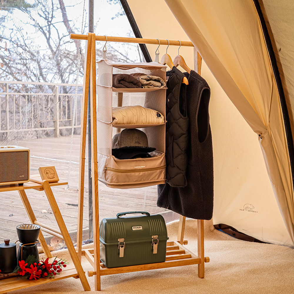 [캠핑덕] 옷걸이 수납 압축 행어 행거 파우치 여행 압축 파우치 | 데얼스 아웃도어 전문 플랫폼