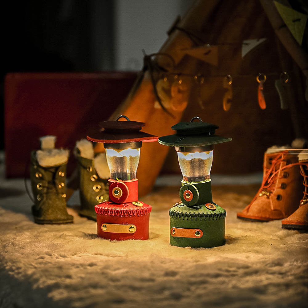 [캠핑덕] 골제로 랜턴 천연 가죽 쉐이드 커버 크리스마스 조명 콜맨 가스랜턴 에디션 | 데얼스 아웃도어 전문 플랫폼