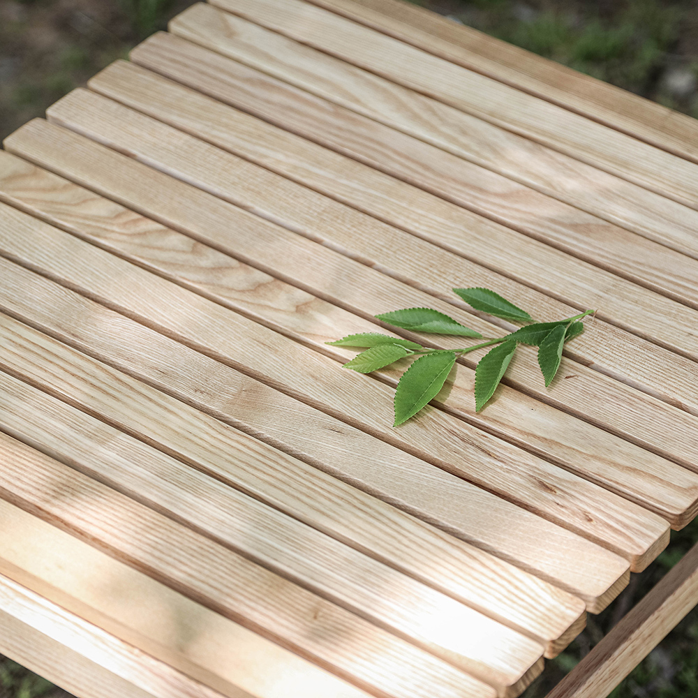 [캠핑덕] 프리미엄 애쉬 우드 롤테이블 캠핑 테이블 대형 | 데얼스 아웃도어 전문 플랫폼