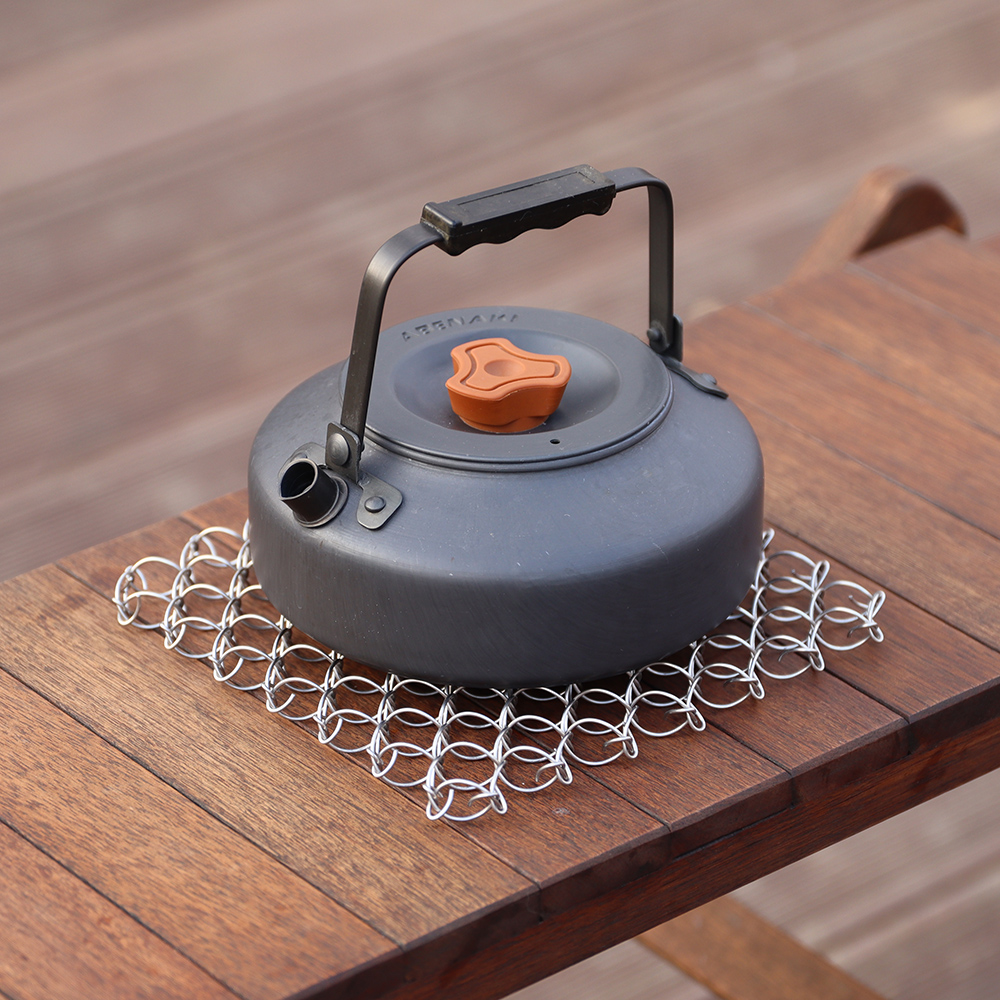 [캠핑덕] 캠핑 냄비받침 와이어팟 스탠드 L 실버 파우치 포함 | 데얼스 아웃도어 전문 플랫폼