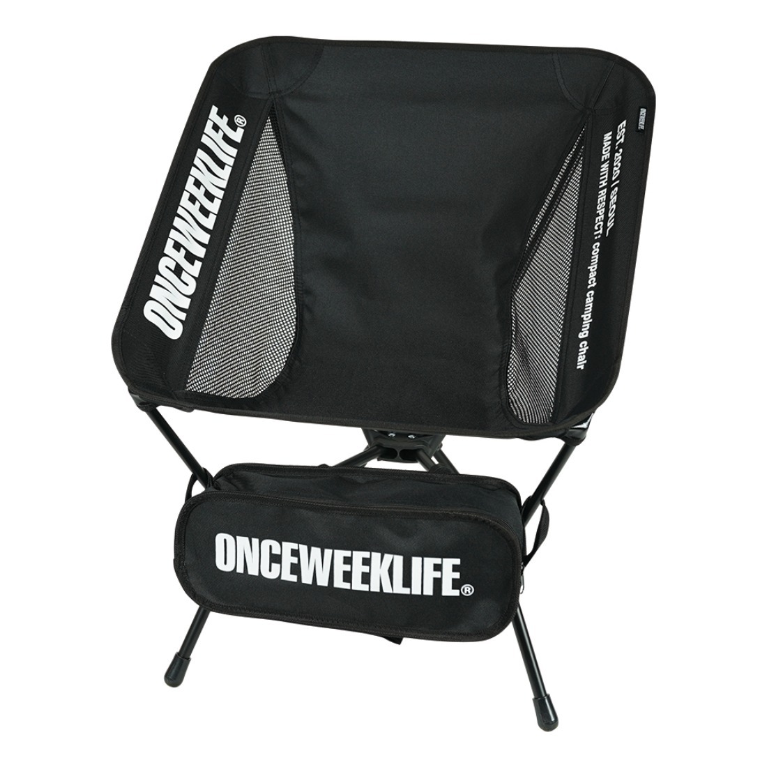 원스위크라이프 휴대용 백패킹 경량 체어 OCH0268 BLACK | 데얼스 아웃도어 전문 플랫폼