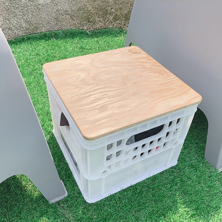 [캠핑덕] 밀크박스 우드 상판 선반 | 데얼스 아웃도어 전문 플랫폼